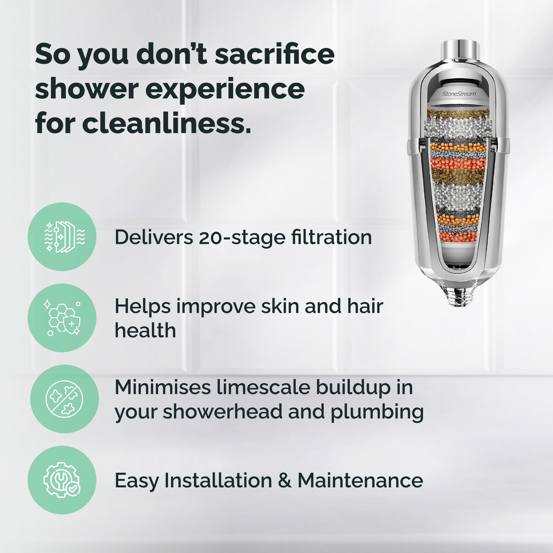 Advanced Hard Water shower filter