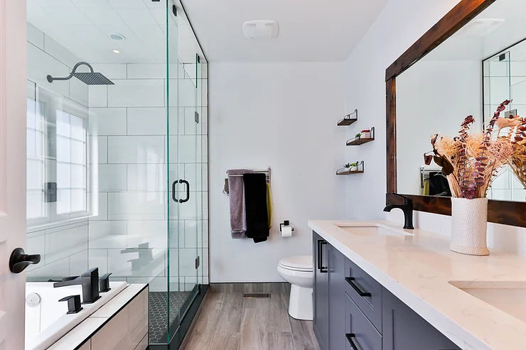 How to clean a shower screen removing hard water stains and soap residue